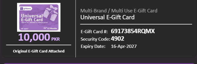 Universal Gift Card